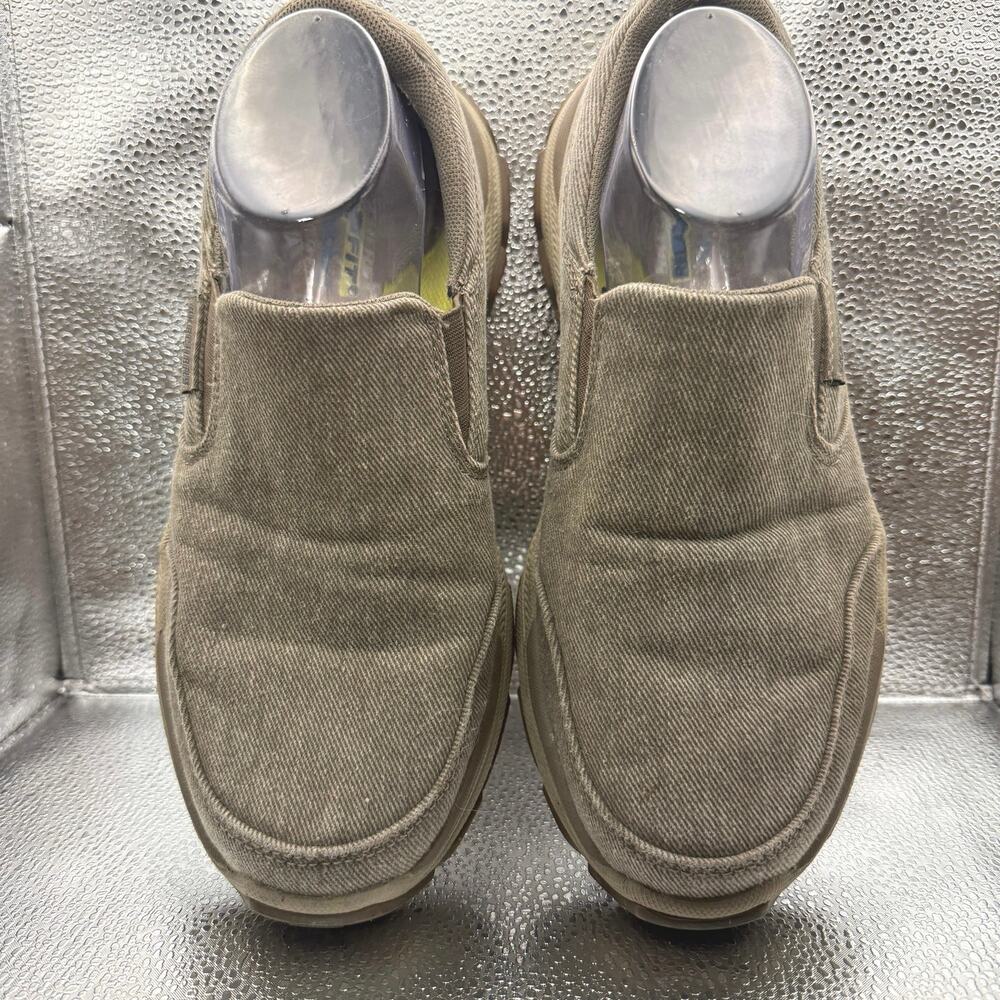 Skechers Respected Fallston Men 8.5 Taupe Slip On Relaxed Fit Goodyear 204387